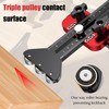 Adjustable Sliding Roller, Three-Wheel Sliding Guide Roller, Black Aluminium Alloy