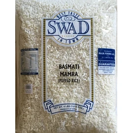 Swad Basmati Mamra (Puffed Rice) - 4 Lbs, 1.816kg, VALUE PACK, Indian Groceries