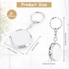6 Pcs Round Mirror Keychain Compact Mirror Double Sided Folding