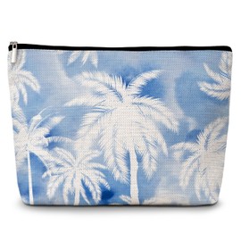 GREOXG Palm Tree Makeup Bag, Small Travel Cosmetic Bag with Zipper, Cute Makeup Pouch Gift Ideas for Women Teen Girls Friends Mom Sisters Teacher Birthday Christmas Wedding Graduation-E28