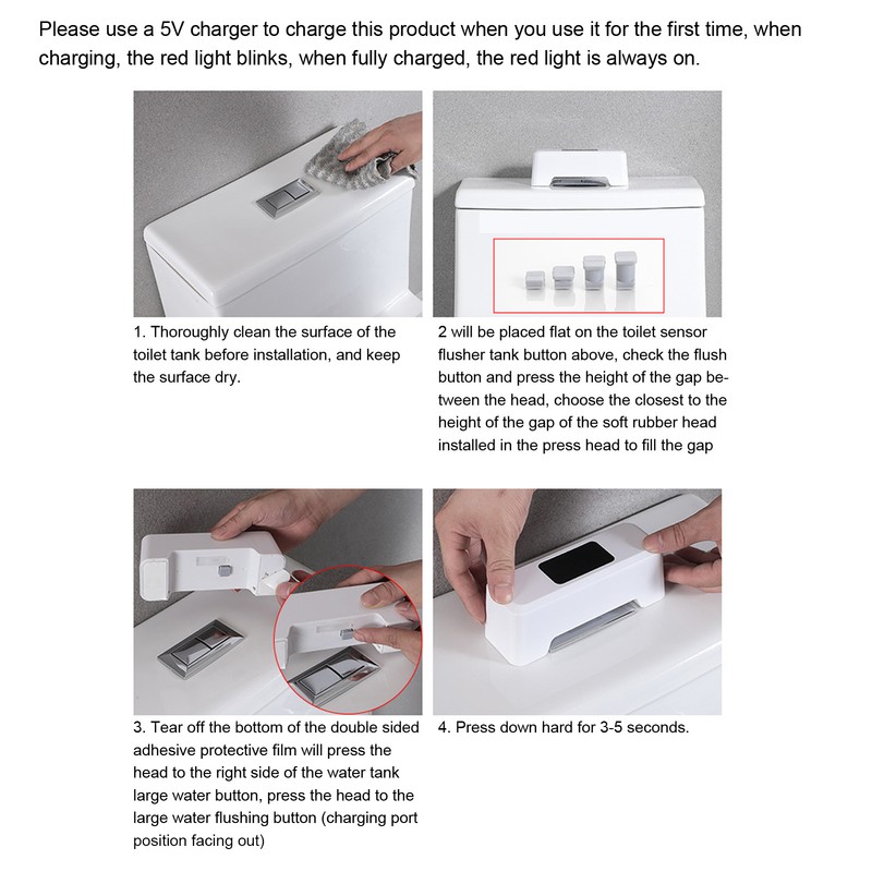 Touchless Toilet Flush 0.25S Fast Induction External Infrared Sensor Automatic
