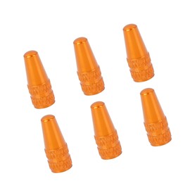 HEROFFIX 6pcs French Type Valve Caps Aluminum Alloy Bike Bicycle Tire Valve Stem Caps Dust Covers Orange Replace Parts
