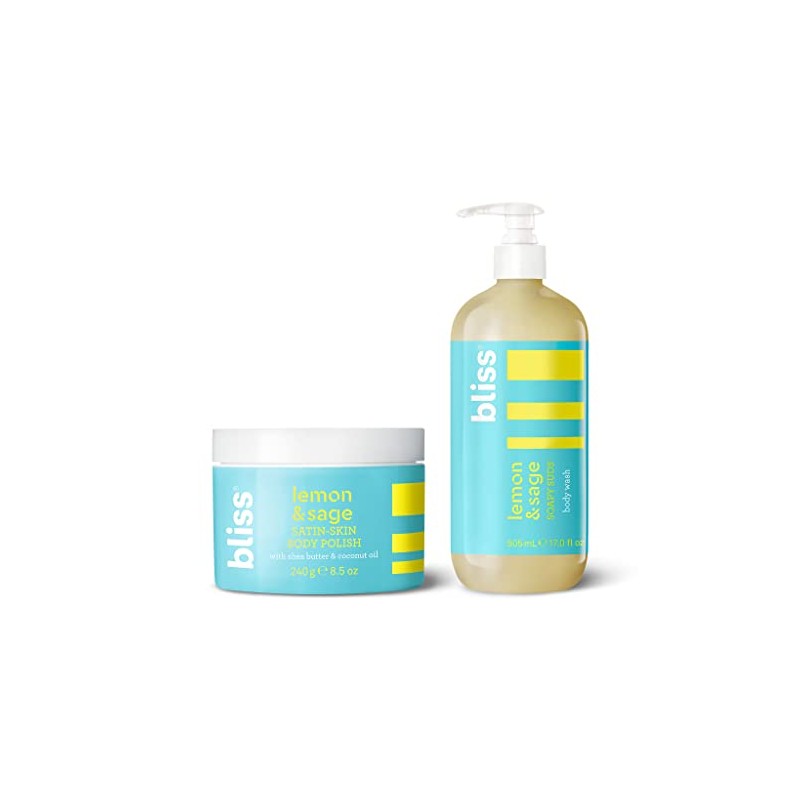 Bliss Dúo Exfoliante Lemon Love: Gel De Baño Con Espuma