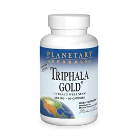 Planetary Herbals Planetary Herbals Triphala Gold 550mg, Cleanser for GI Tract Wellness, 60 Vegetarian Capsules