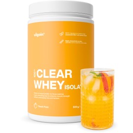 Vilgain Clear Whey Isolate, Fresh Fruity Protein Flavour, Sweetened with Stevia, Over 85% Protein, Natural Ingredients, No Artificial Flavours & Dyes, Perfect for Athletes, Fitness, 500 g