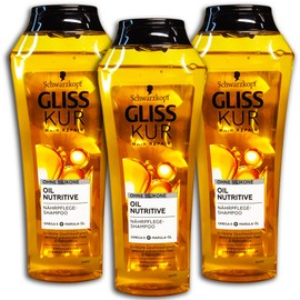 Gliss Oil Nutritive Nourishing Shampoo 3 x 250 ml Pack of 3