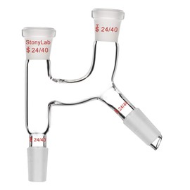 StonyLab 4 Way Claisen Distillation Adapter with 24/40 Joints Connecting Adapter Lab Supply, SL-L2L5M1R3