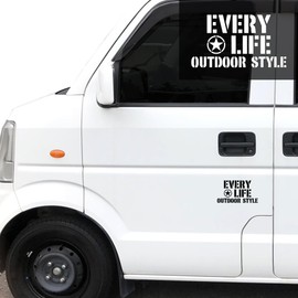 [KAIMIRU STORE] Suzuki Every Every Light Van Mini Car Stencil Emblem Cut Letter Sticker (k-458 EVERY Black)