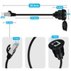 YINGAYOU Ethernet Threaded Fixed Extension Cable 1000Mbps RJ45 Male to
