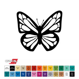 Oracal Butterfly Die Cut Permanent Sticker Vinyl Decal 3.5" CHOOSE COLOR
