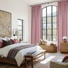 Extra Long 100% Blackout Linen Pleat Curtains 110 Inches Long