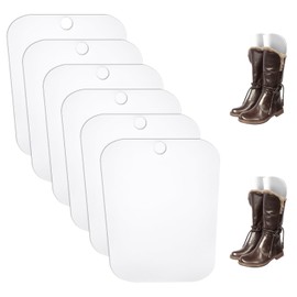 Enenes 12 Sheets (6 Pairs) Boot Shaper Form Inserts, Boot Shaper Support for Women and Men (12 inch, White)