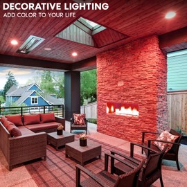 LUXRITE LED PAR38 Flood Red Light Bulb, 8W (45W Equivalent), Red LED Flood Light Bulb, Damp Rated, UL Listed, E26 Base, Indoor Outdoor, Holiday, Party, Decoration, Event, Home Lighting