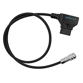 KONDOR BLUE 20" D-Tap/P-Tap to 2-Pin Weipu Style Braided Power Supply Cable | Compatible with Many DC Plug Battery Options Including BMPCC 4K/6K, The Sony NP Series, and MOZA Air 2 | Black