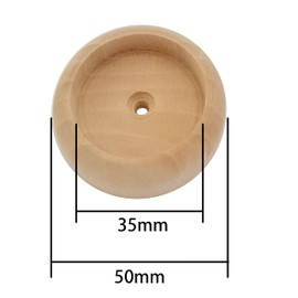 Btibpse Round Closet Rod Flange Wood Closet Pole Socket End Supports Wardrobe Pole Holder Round 4 Set