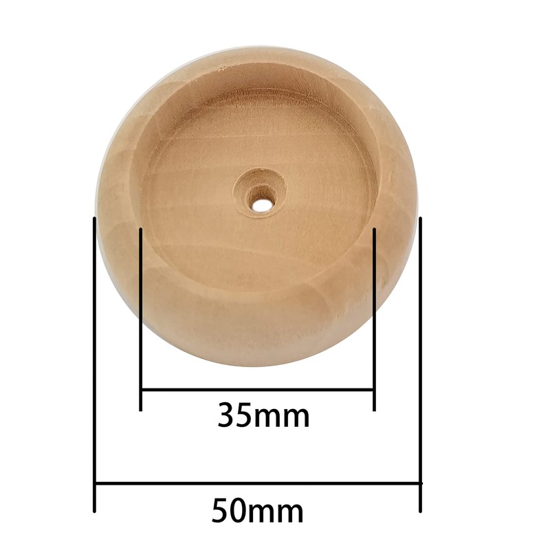 Btibpse Round Closet Rod Flange Wood Closet Pole Socket End