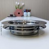 Polished Stainless Steel 2PCS Communion Tray Plate Set for Churches,2