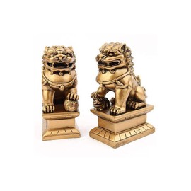 A Pair of Fu Dogs / Chinese Lions, Feng Shui for Protecting the House