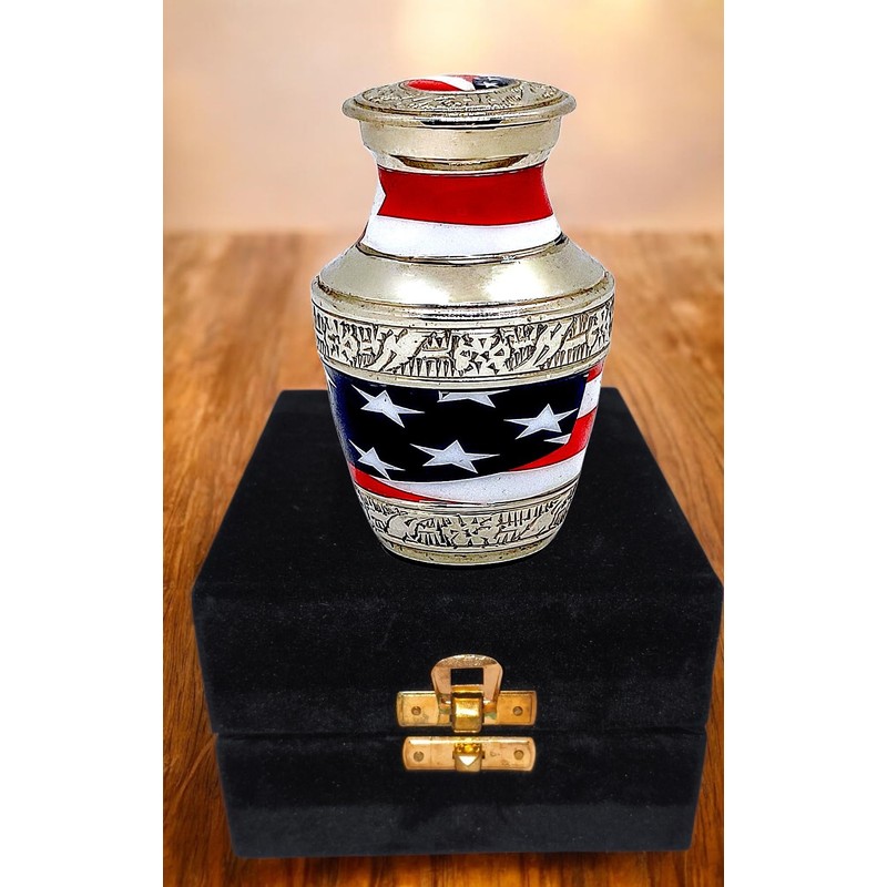 Akanksha Arts Classic Small Mini Cremation Keepsake Urn for Human