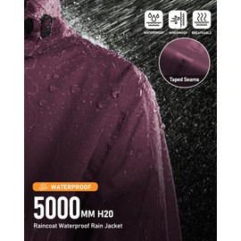 Outdoor Ventures Womens Rain Jacket Lightweight Packable Waterproof Rain Coat with Hood for Travel Golf Hiking Windbreaker