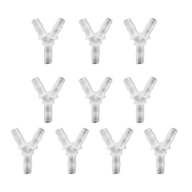 Unifizz Y - Piece Hose Hose Tube Accessories,3.5mm Equal Paths Plastic Y Hose Tube Connector For Cooling Watering Irrigation, Transparent, 10Pcs