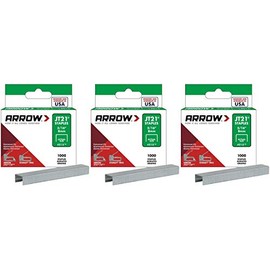 Arrow Fastener 215 Genuine JT21/T27 5/16-Inch Staples, 1,000-Pack - 3 Pack