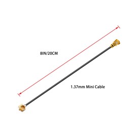 POBADY 2PCS U.F.L1 Male to U.F.L1 Female Cable 8" /20CM 1.37mm Low-Loss Extension Cable