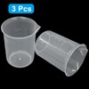 LifCratms 3 Pcs Transparent Lab Measuring Cup, 50ml/1.7oz Plastic Graduated