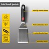 Small Spatula for Cast Iron Skillets, Full Tang silicone Handle,