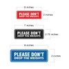 Signs ByLITA Standard Please Don't Drop The Weights Sign (Red)