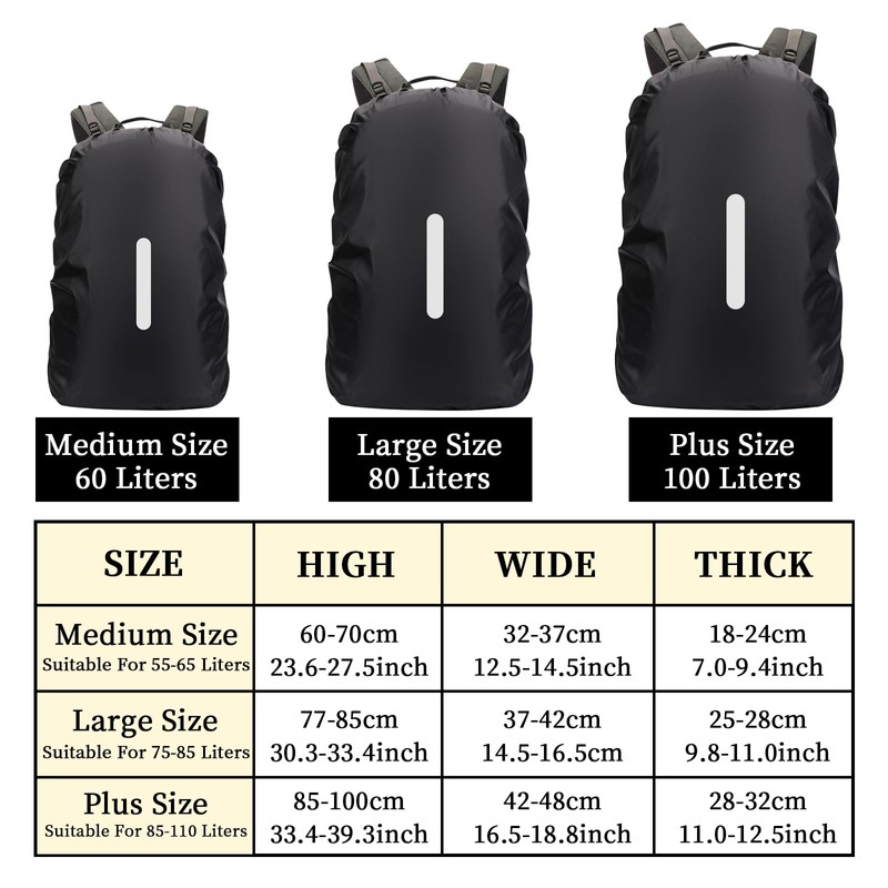 Ogetok Backpack Rain Cover Waterproof, Ultraportable and Durable with 2