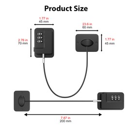 I-EASYDWW Refrigerator Lock, Heavy Duty Fridge Lock, Combination Lock for Refrigerator Cabinets, Child Safety Drawers, Lock, Take Care of Your Family, Easy Install No Keys Needed, (Black-1Pack)