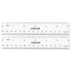 Universal UNV59025 6 in. Long Standard/Metric Plastic Ruler - Clear