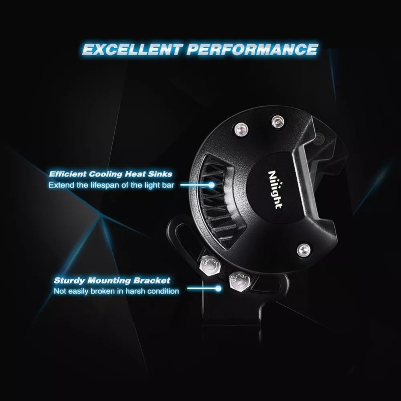 Nilight 17 in 108W LED Light Bar Spot Flood Combo