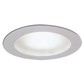 Nora Lighting NL-426W 4 Inch Flat Frosted Lens Trim With White Reflector Round White