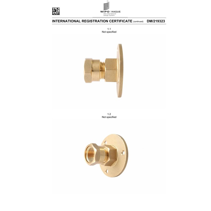 Outside 1/2'' Garden Tap with Through The Wall Flange Bracket