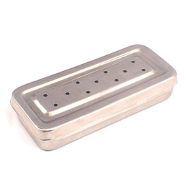 OdontoMed2011 17X7X3 cm Instruments Box Perforated Stainless Steel Holloware Tray Box