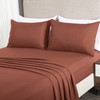 Chezmoi Collection Solid Terracotta 250TC 100% Cotton Twill Bed Sheet