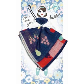 Prairie Dog Floral Sisters Triple Gauze Handkerchief Gift Lily×kudamono [PCFS-R906] LSB2024