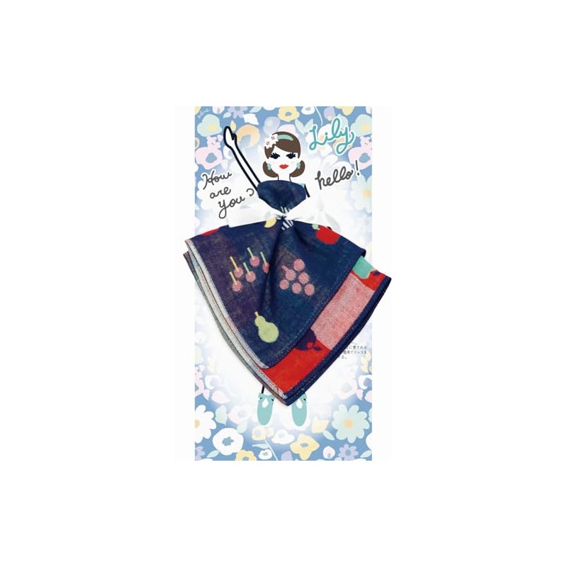 Prairie Dog Floral Sisters Triple Gauze Handkerchief Gift Lily×kudamono [PCFS-R906]