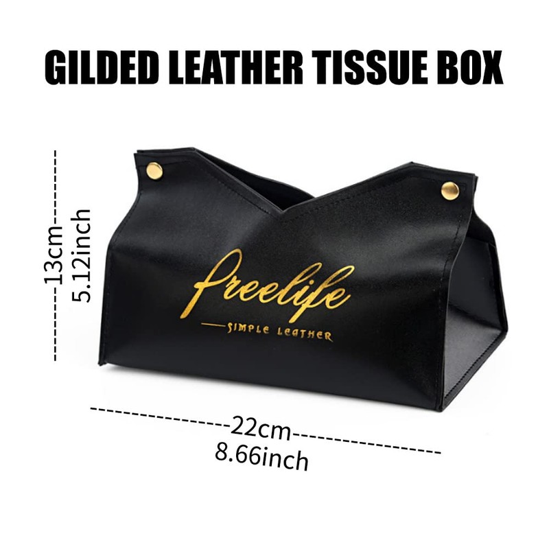 Life'bea PU Leather Tissue Box Holder,Tissue Paper Holder Waterproof Cloth
