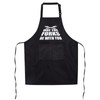Black Kitchen Aprons Forks Cooking Apron Adjustable Waterproof 70cm Extension