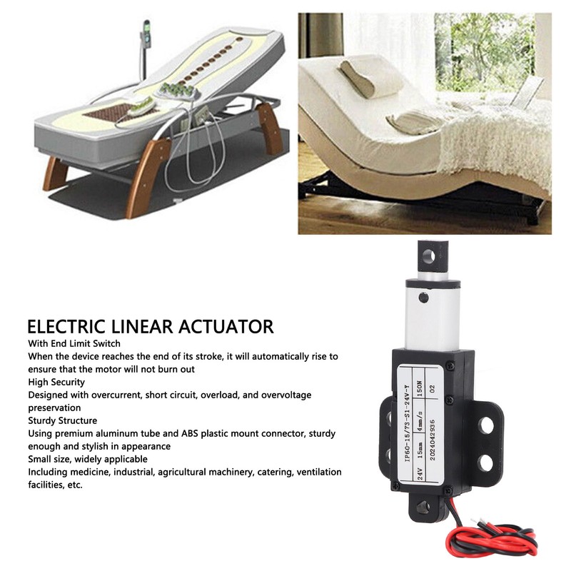 Mini Electric Linear Actuator 15mm Stroke 150N Thrust 4mm/s Speed