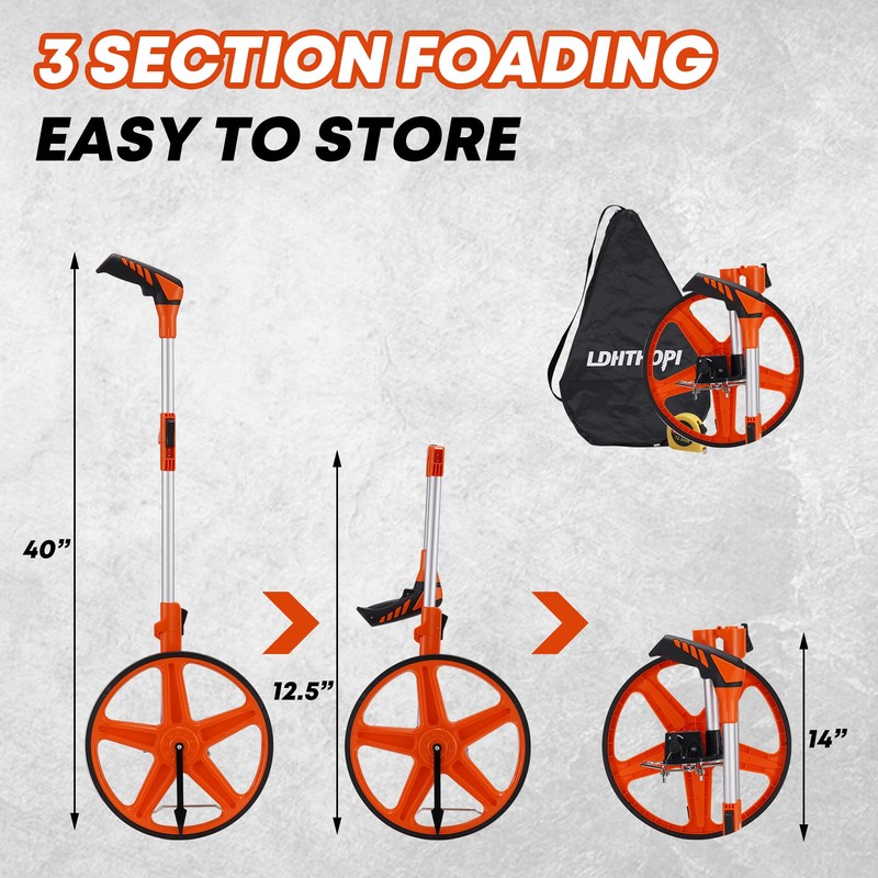 SILVEL 12 Inch Measuring Wheel, MAX9999FT Measuring Wheel in Feet