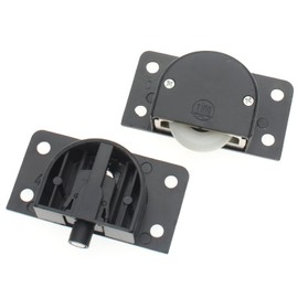 OZXNO Cabinet Wardrobe Sliding Door Pulley Closet Cabinet Sliding Door Wheels Sliding Cabinet Door Hardware (Black)