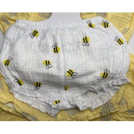 Koala Baby Girls Size 9M 4-Piece Koala Baby 2-Pack Dress And Diaper Cover Sets Yellow White