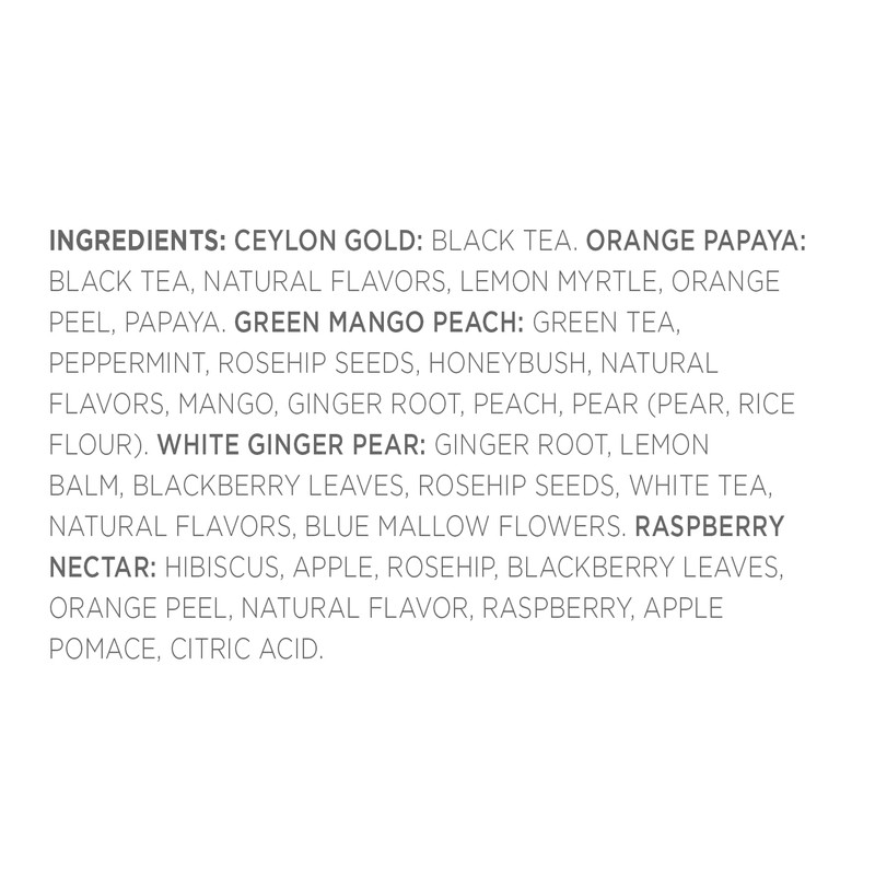 Tea Forte Tea Over Ice Sampler Premium Organic Caffeine-Free and