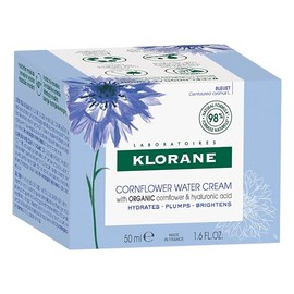 Klorane Klorane - Cornflower Water Cream with Organic Cornflower & Plant-Based Hyaluronic Acid - All Skin Types, Face And Eyes - 50ml