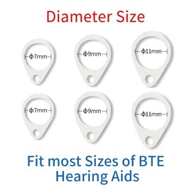 Hearing Aid Clip for Seniors Adults - Anti-Lost Lanyard Protector BTE Clip Holder Rope with Loops and Clip and Security Clip（Blue)