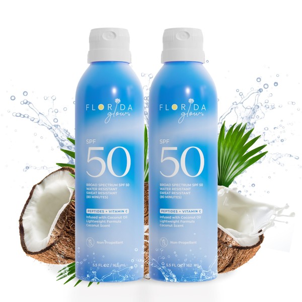 Florida Glow SPF 50 Sunscreen Spray- Hawaii 104 Reef Act